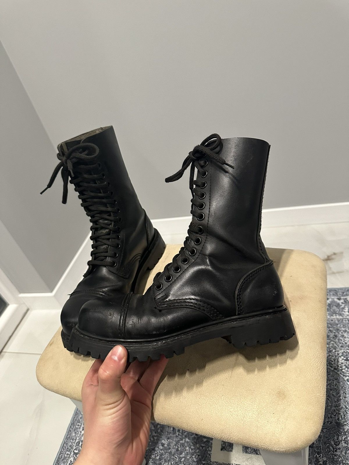 Undercover Undercover Avant Garde Vintage Leather Boots Steel Toe Size US 5 / EU 37 - 11 Thumbnail