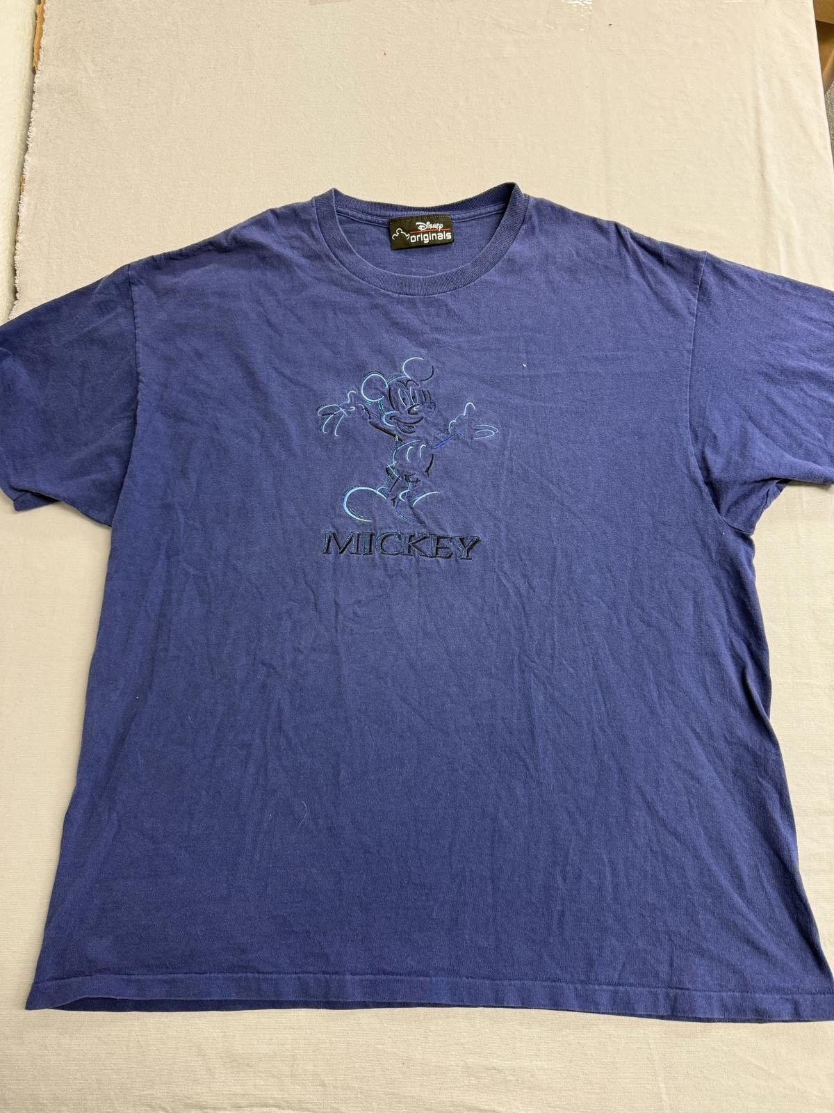 Disney Vintage 90s Disney Originals Mickey Mouse Tshirt Embroidered Size US XL / EU 56 / 4 - 1 Thumbnail