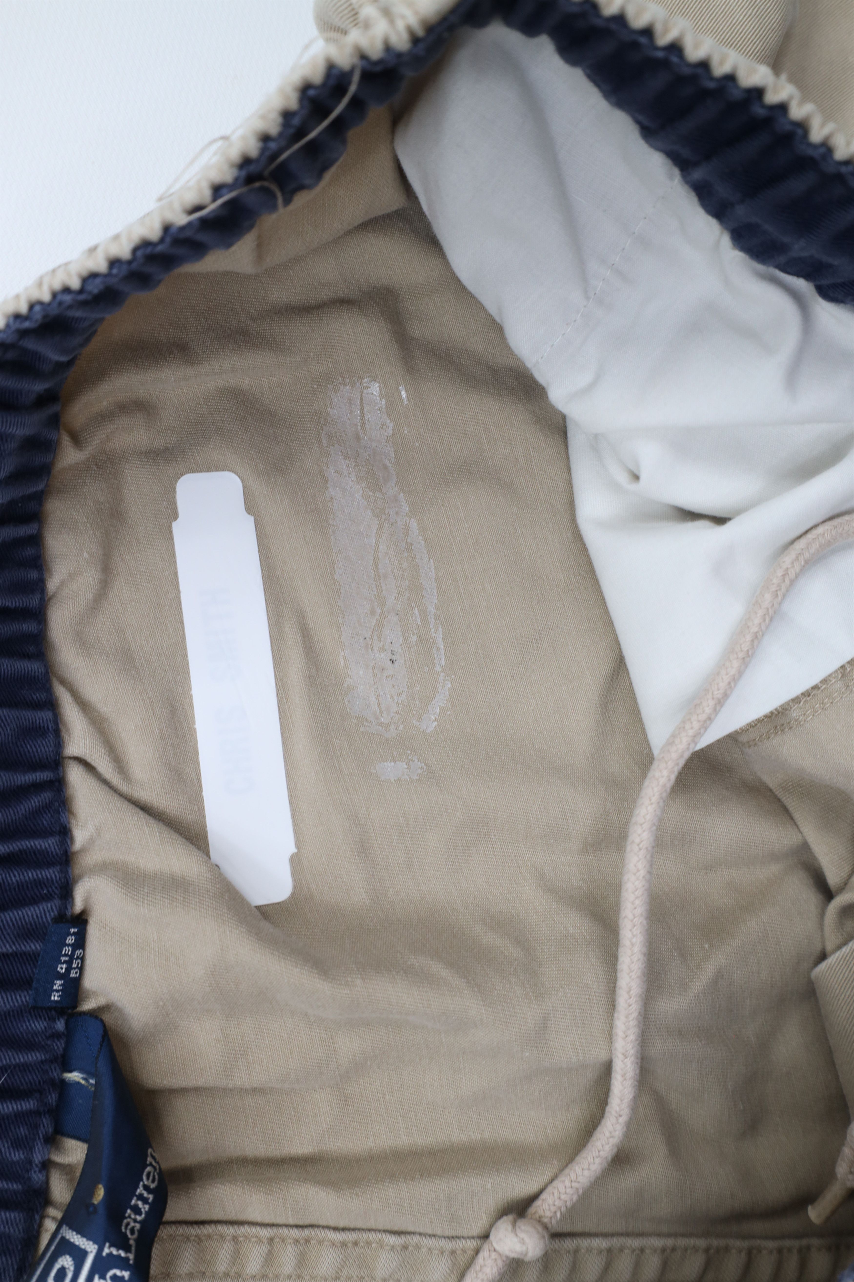 Ralph Lauren × Vintage Vintage 90s Ralph Lauren Spell Out Above Knee Shorts Beige Size US 38 / EU 54 - 9 Thumbnail