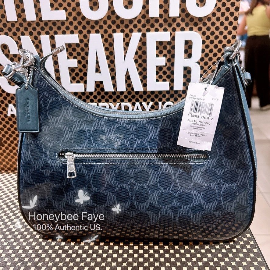 Coach Teri Hobo Bag In Signature Canvas CAK28 Size ONE SIZE - 4 Thumbnail