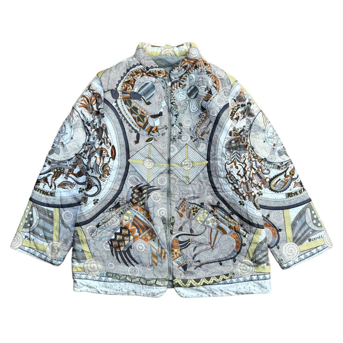 Hermes reve d'australie silk reversible jacket
