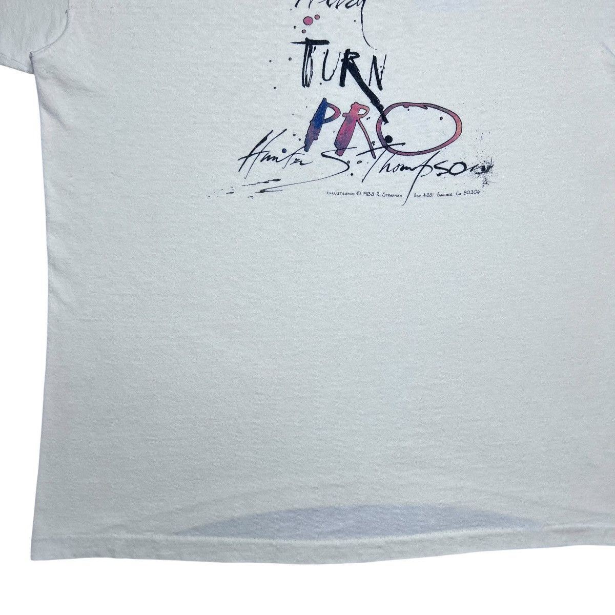 Other 1983 Weird Turn Pro Hunter S Thompson Ralph Steadman Art Tee Size US L / EU 52-54 / 3 - 11 Thumbnail