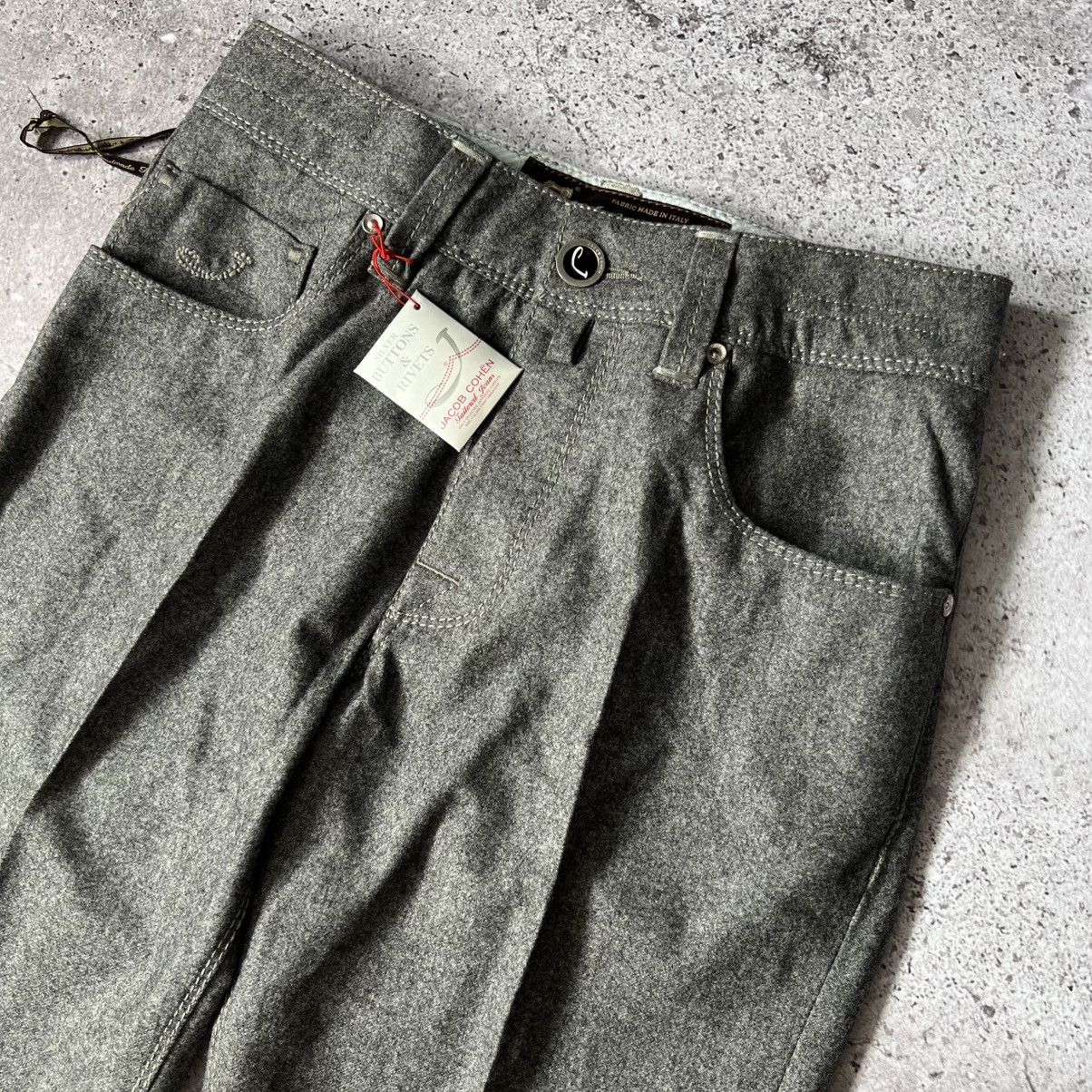 Jacob Cohen Jacob Cohen J688 Luxury Wool Flannel Pants Grey Size US 30 / EU 46 - 2 Thumbnail