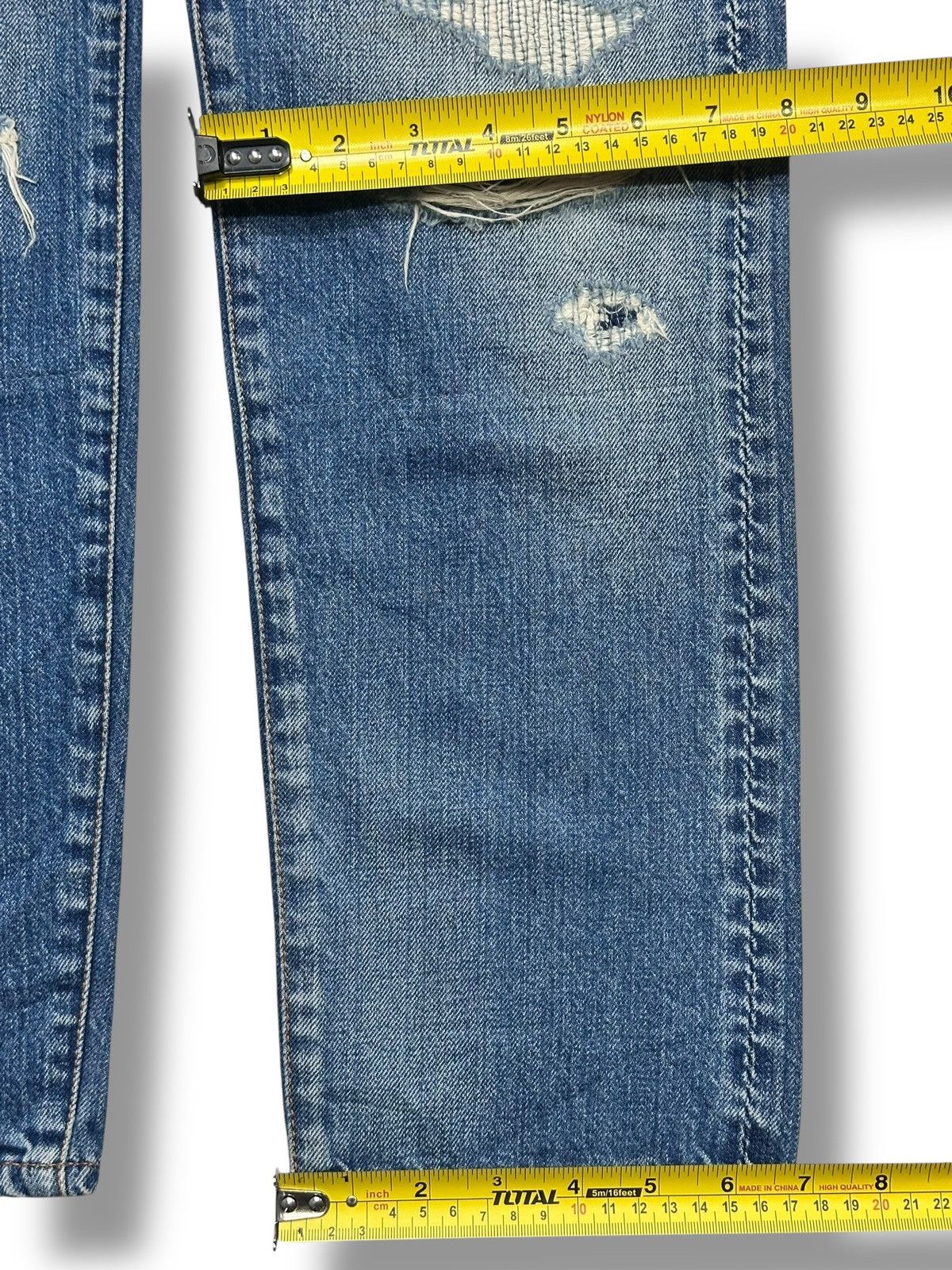 Johnbull Johnbull Selvage Distressed Japan Denim Slimfit Faded Wash Size US 32 / EU 48 - 21 Thumbnail
