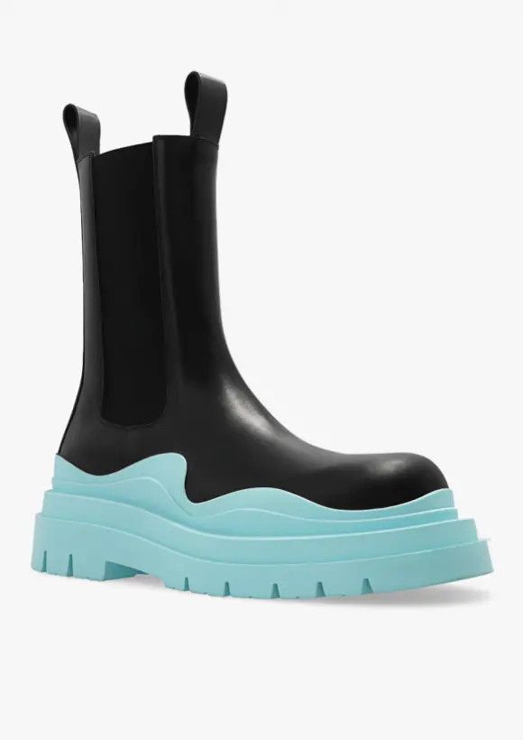 Bottega Veneta o1loc1c0824 630284 Tire Boot in Pale Blue Size US 7 / EU 40 - 3 Thumbnail