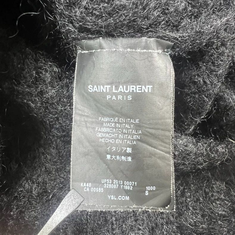 Saint Laurent Paris Saint Laurent Paris 13fw Black Warrior Feather Pattern Swea Size US S / EU 44-46 / 1 - 4 Thumbnail