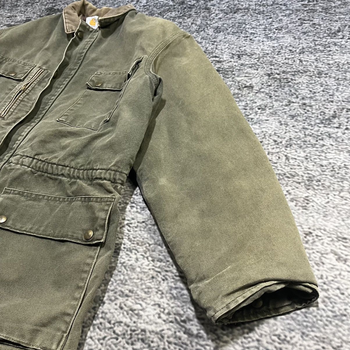 Carhartt Vintage 90s Carhartt Jacket Parka Blanket Lined Green Faded Size US L / EU 52-54 / 3 - 5 Thumbnail