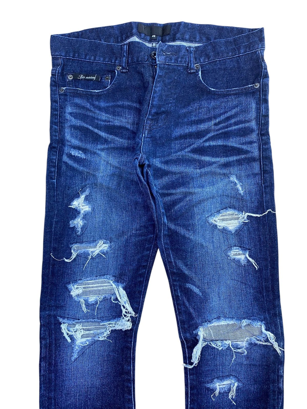 Other Luv Maison Dark Faded Wash Distressed Style Skinny Jeans Size US 30 / EU 46 - 2 Thumbnail