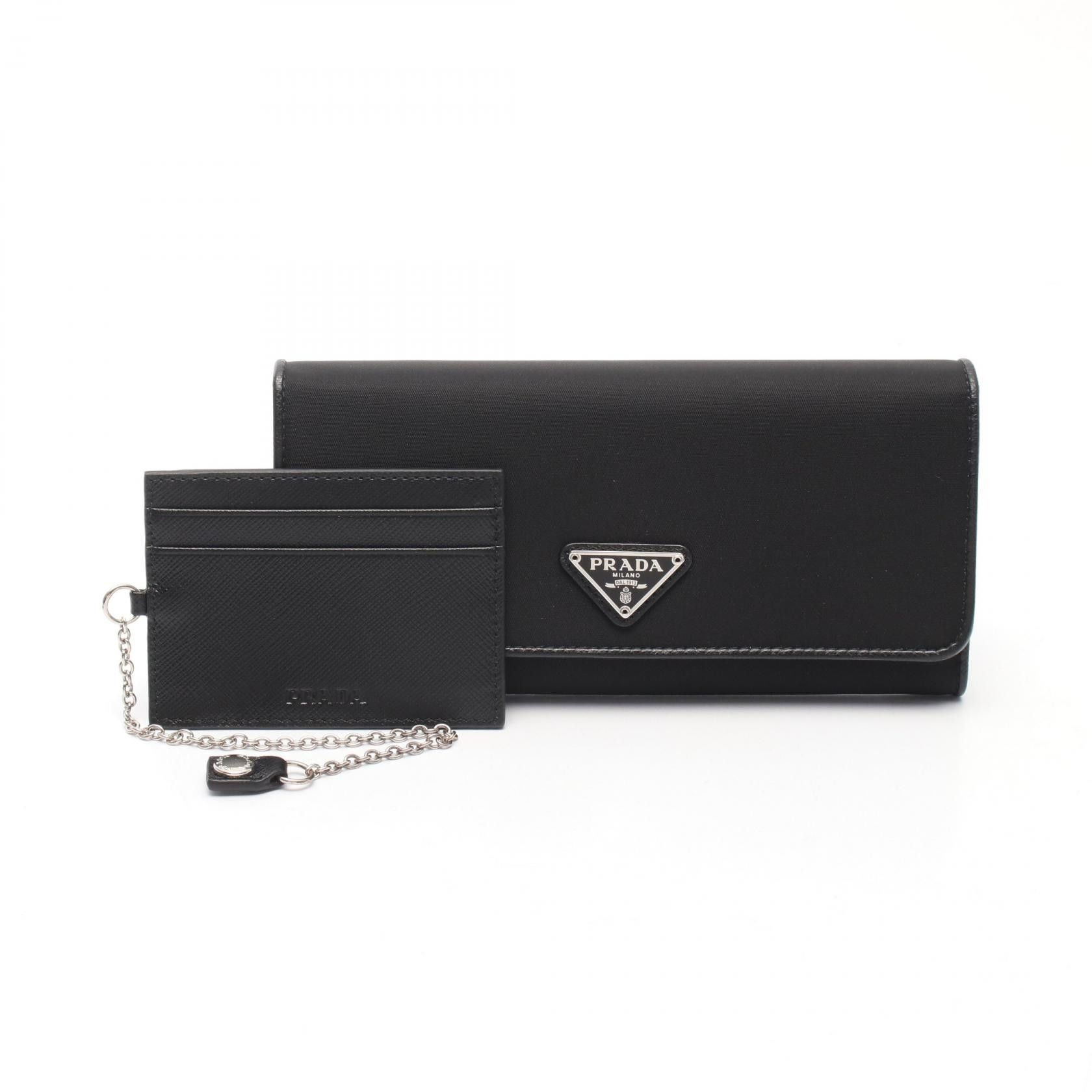 Prada Prada Prada Tessuto Long Bifold Wallet Textile Long Wallet DUTY FREE for USA Size ONE SIZE - 1 Thumbnail