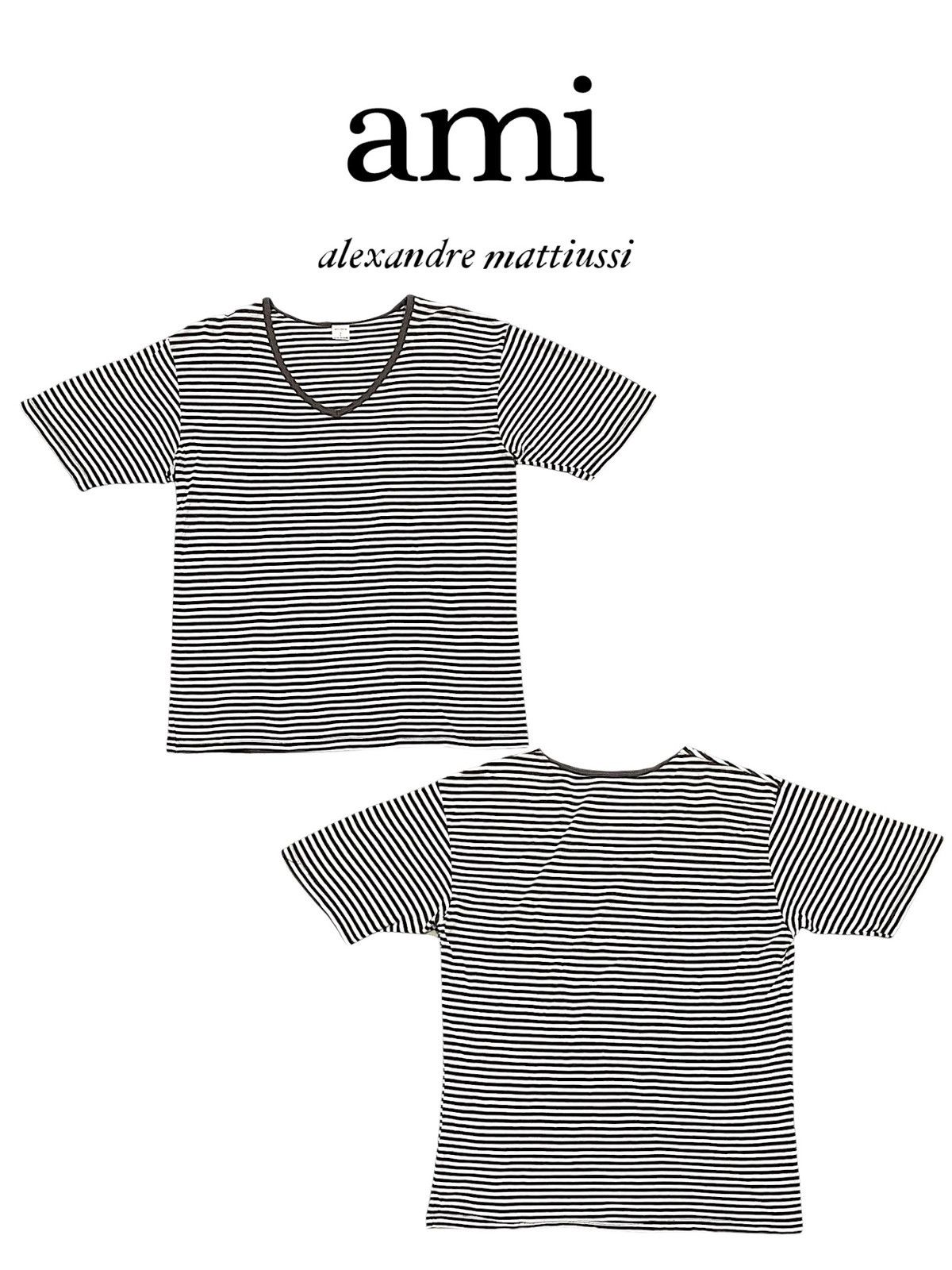 AMI × Designer Ami Intime Solarized Striper Border Tee Size US L / EU 52-54 / 3 - 1 Thumbnail