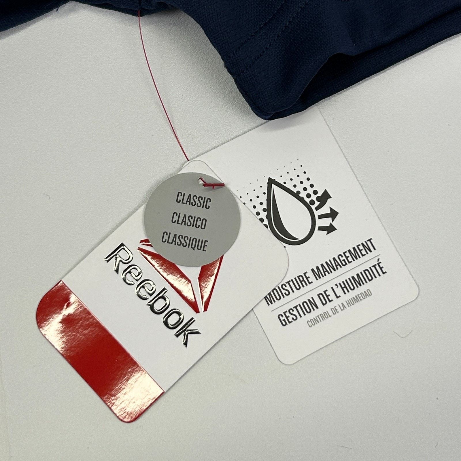 Reebok Reebok Classic Performance Polo Shirt Logo Blue XL X-Large Size US XL / EU 56 / 4 - 4 Thumbnail