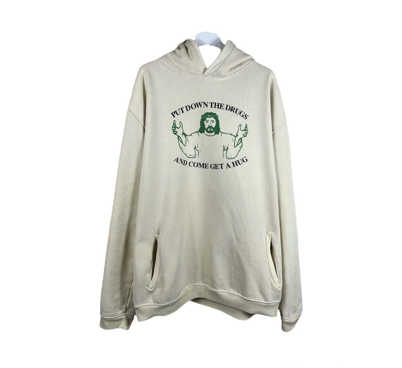 Vintage Vintage Put down the drugs and come get a hug hoodie funny Size US L / EU 52-54 / 3 - 1 Thumbnail