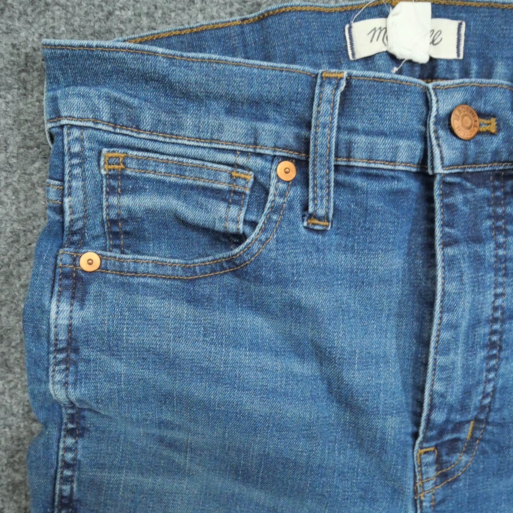 Madewell Madewell Jeans Womens 28 Blue 10 Inch High Rise Skinny Stretch Denim Pants 27x27 Size 28" / US 6 / IT 42 - 3 Thumbnail