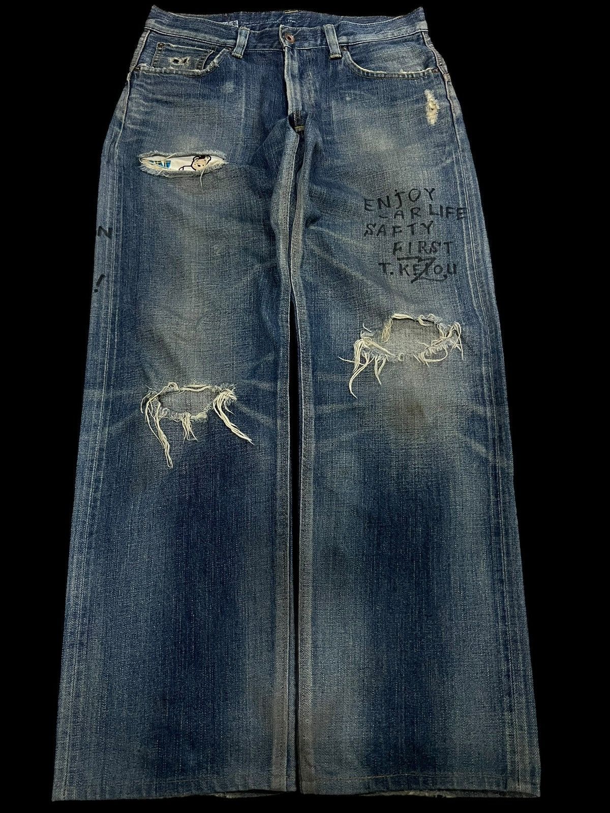 Edwin × If Six Was Nine 💥Baggy💥Vintage Edwin 505 Distressed Selvedge Jean Size US 32 / EU 48 - 1 Thumbnail