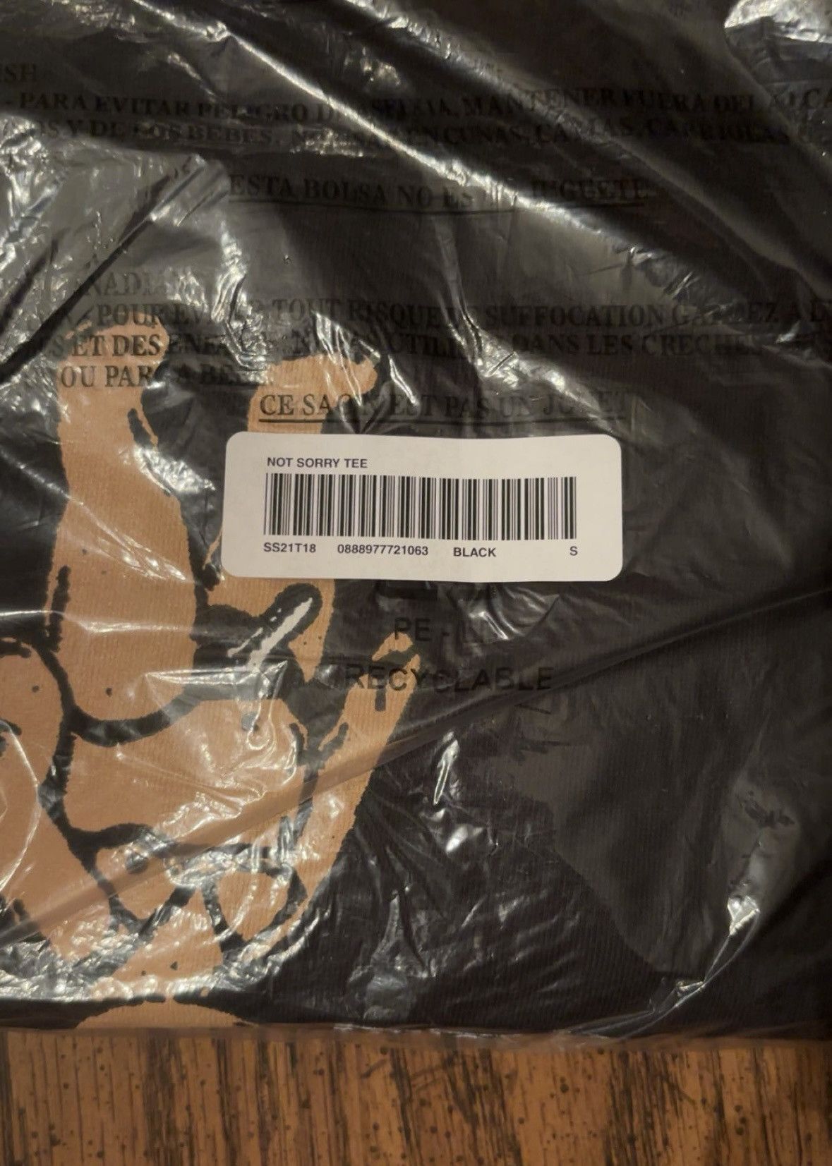 Supreme Supreme shirt - not sorry tee SS21 Size US S / EU 44-46 / 1 - 4 Thumbnail