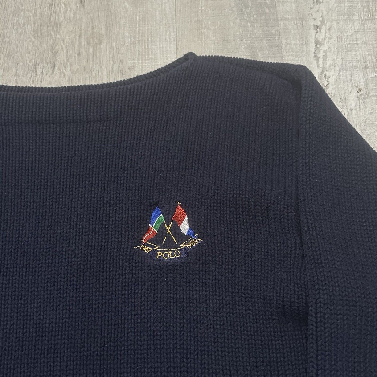 Polo Ralph Lauren VINTAGE Polo Ralph Lauren Sweater Size Small Blue Navy Size US S / EU 44-46 / 1 - 2 Thumbnail