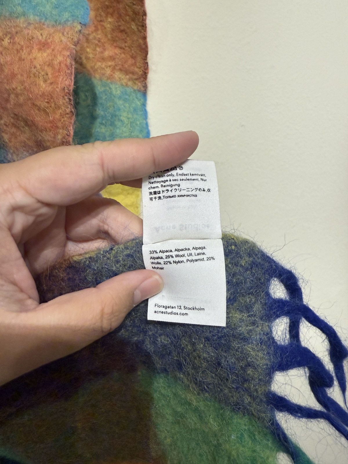 Acne Studios Acne Studio Mohair Checkered Scarf Size ONE SIZE - 5 Thumbnail