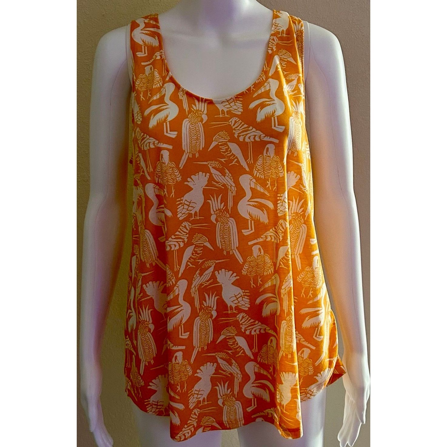 H&M H&M Conscious | Tropical Bird Print Tank Top | Medium Size M / US 6-8 / IT 42-44 - 1 Thumbnail