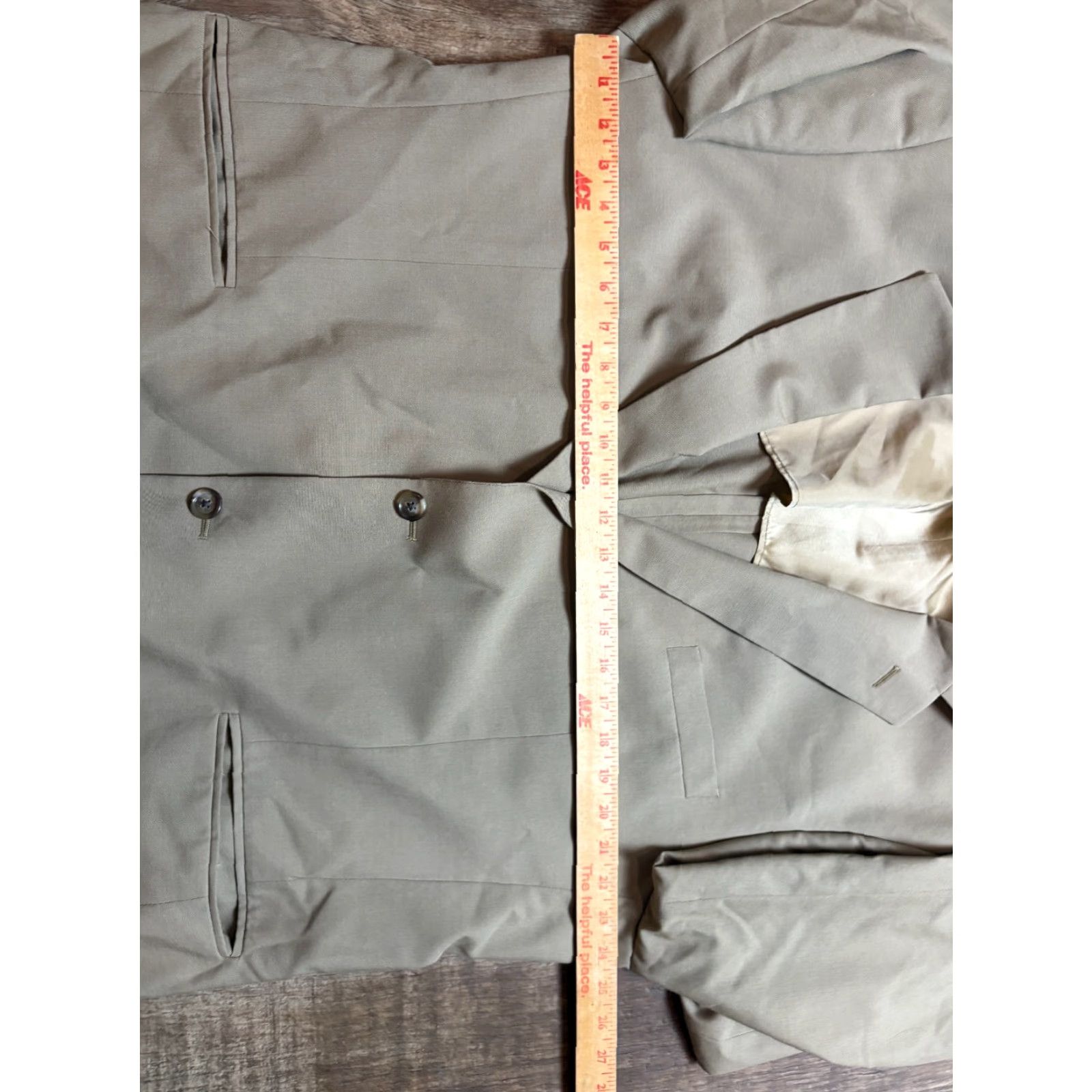 Jos. A. Bank Jos A Bank Blazer Sport Coat Mens 48 L Two Button Jacket Wool Blend Suit Blazer, Beige, Wool, 48 L, Regular, Big & Tall, Men Size 48R - 3 Thumbnail