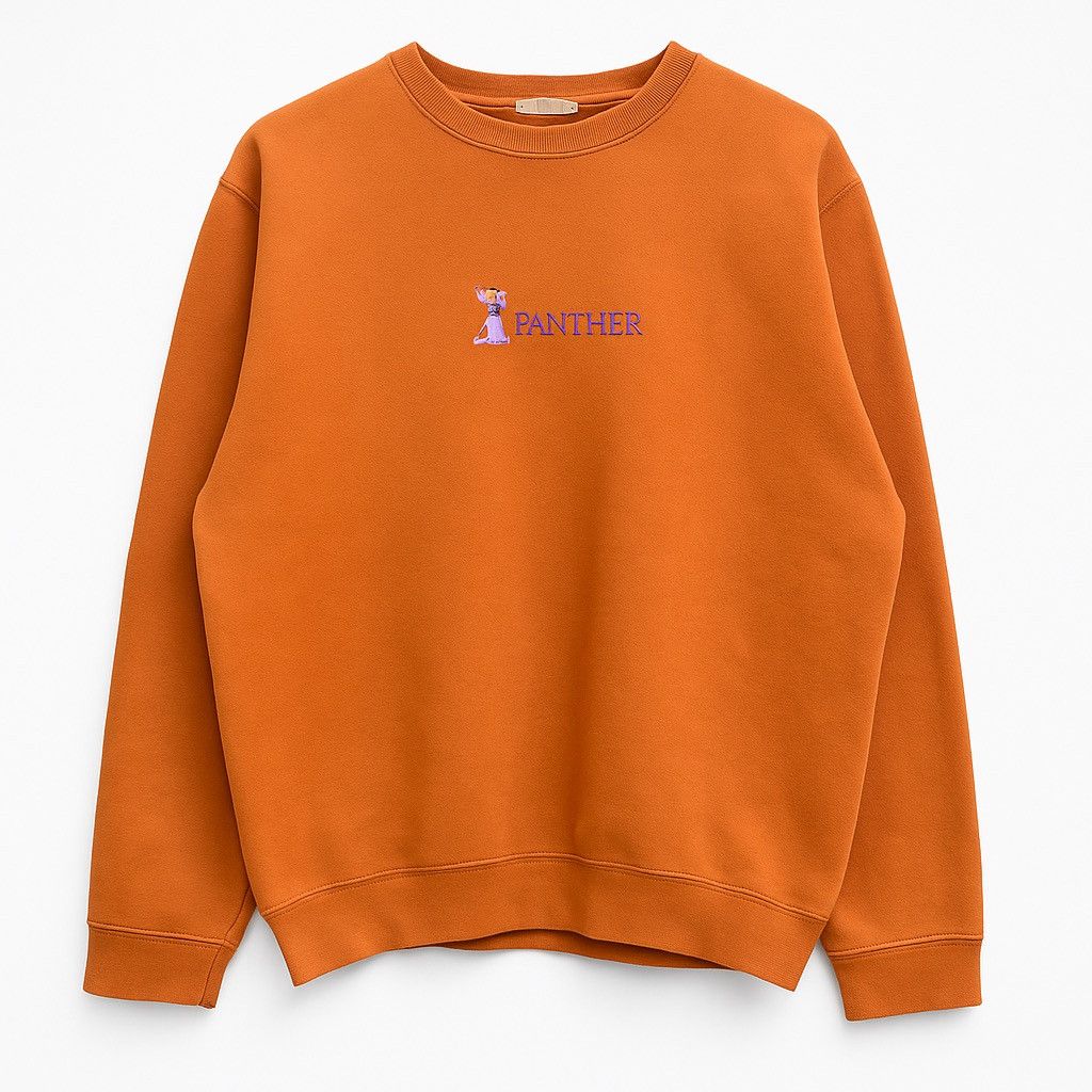 Vintage Vintage 2002 Pink Panther Orange Sweatshirt – Double-Sided Size US L / EU 52-54 / 3 - 2 Thumbnail