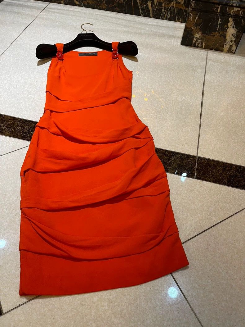 Versace Versace Sunset orange dress Size M / US 6-8 / IT 42-44 - 5 Thumbnail