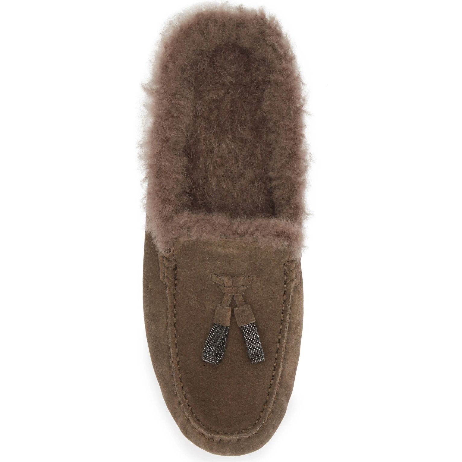 Brunello Cucinelli Brunello Cucinelli Monili Shearling Mule Dark Brown 35 Size US 5 / IT 35 - 4 Thumbnail