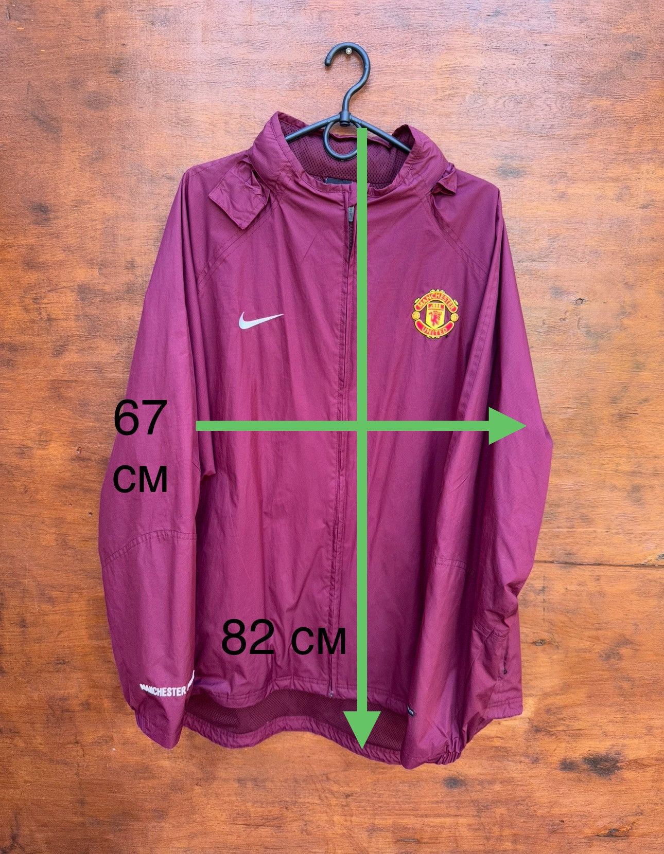 Nike Manchester United 2004/2006 Nike Hooded Rain Jacket - sz XL Size US XL / EU 56 / 4 - 9 Thumbnail