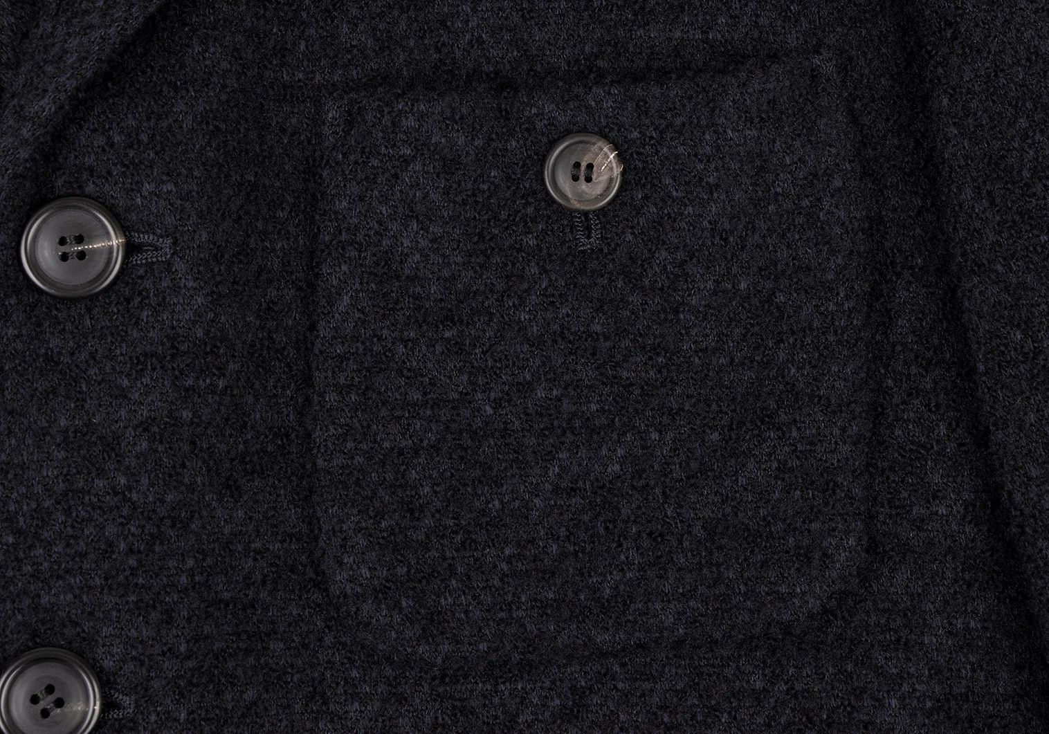 Issey Miyake Wool Blend Patch Pocket Knit Jacket in Navy, Size L Size US L / EU 52-54 / 3 - 6 Thumbnail