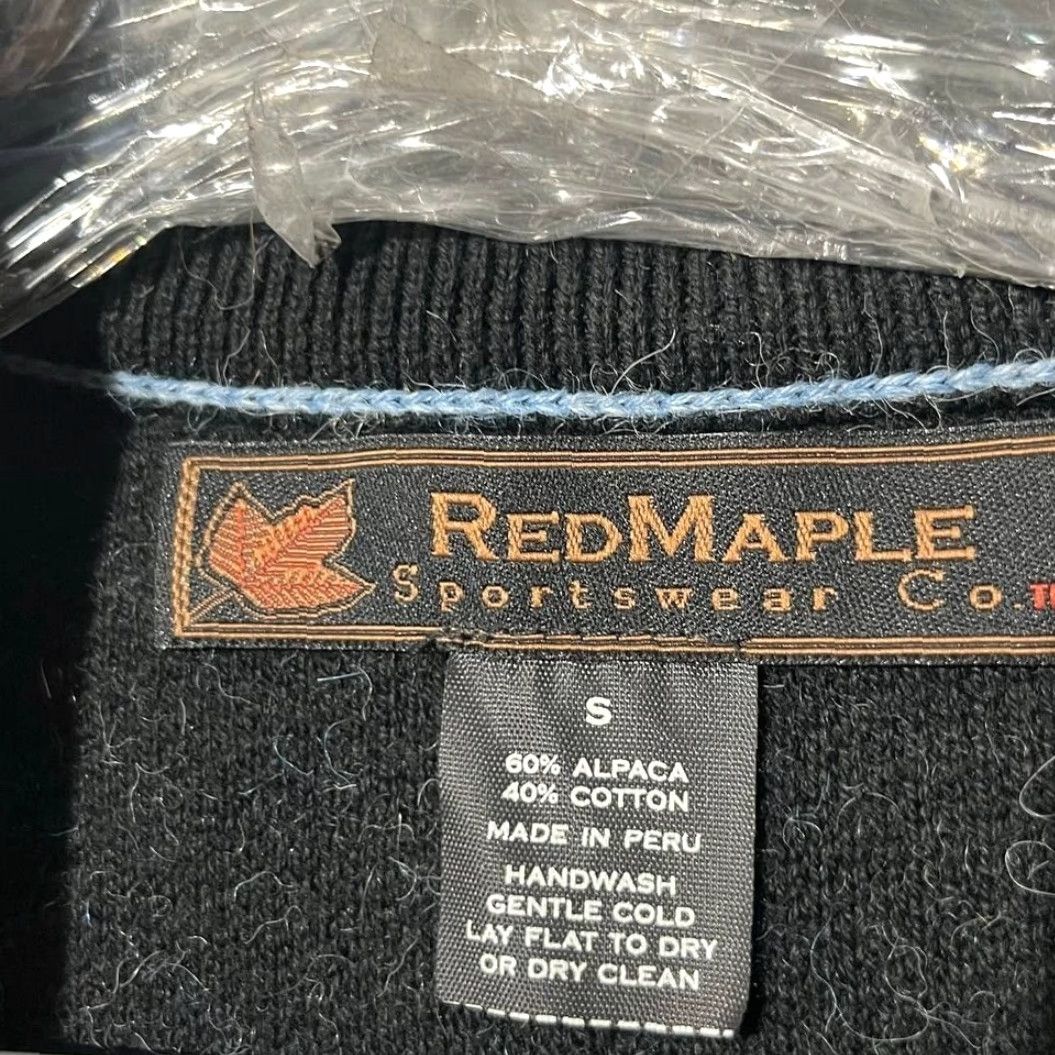 Vintage Red Maple Sportswear Vest Blue Alpaca Cotton Full Zip Mock Neck Womens S Small Peru M61 Size S / US 4 / IT 40 - 4 Thumbnail