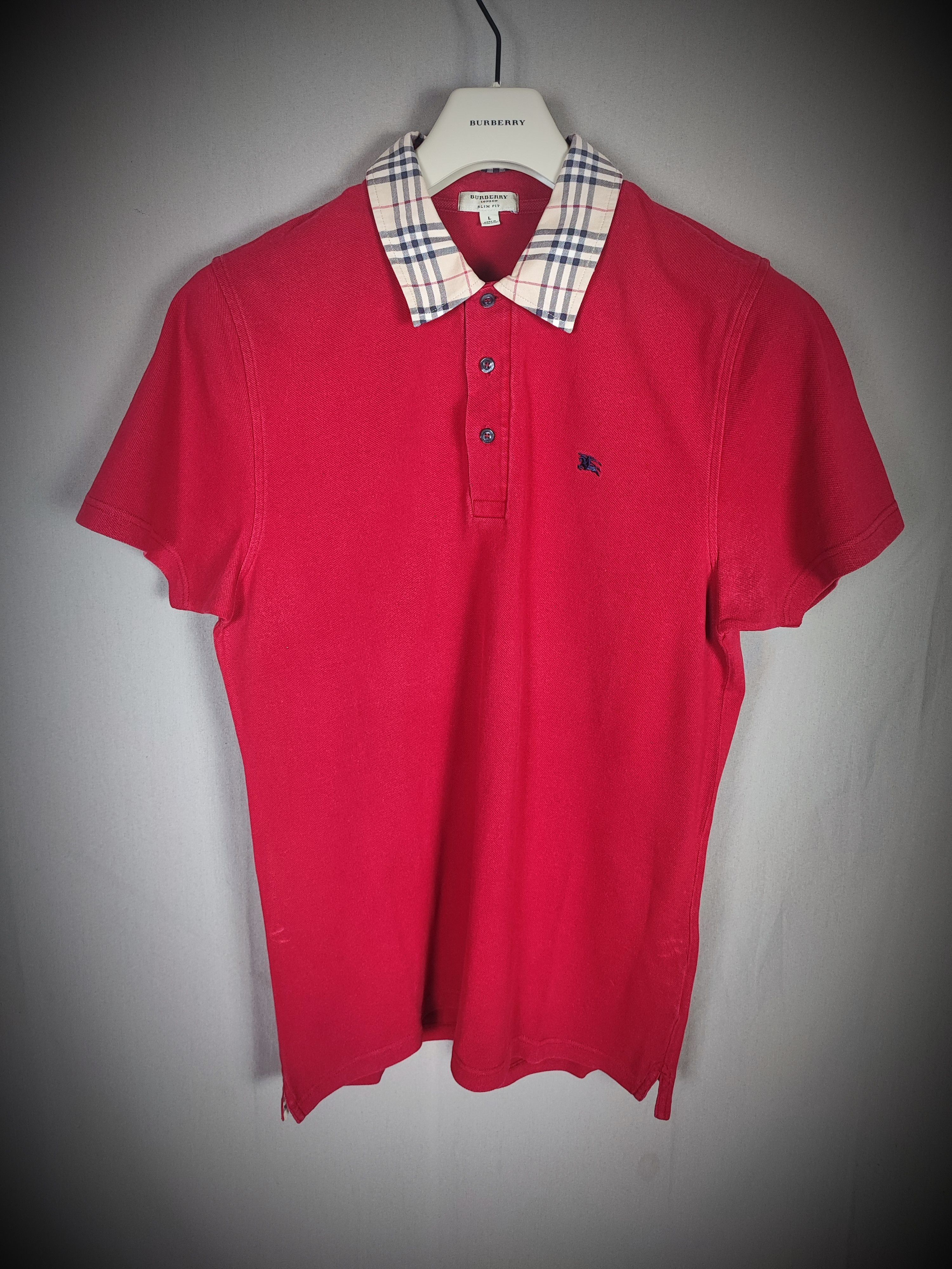 Burberry Burberry Polo L Red Size US L / EU 52-54 / 3 - 2 Thumbnail