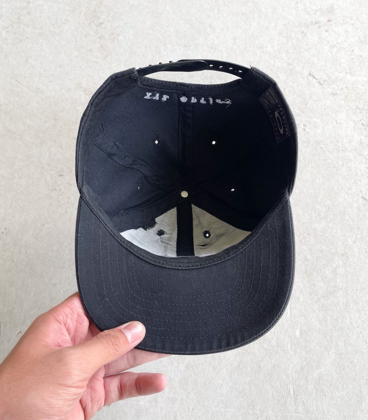 Oakley Vintage 90s Black Oakley Software Hat Cap – Made in USA Size ONE SIZE - 4 Thumbnail