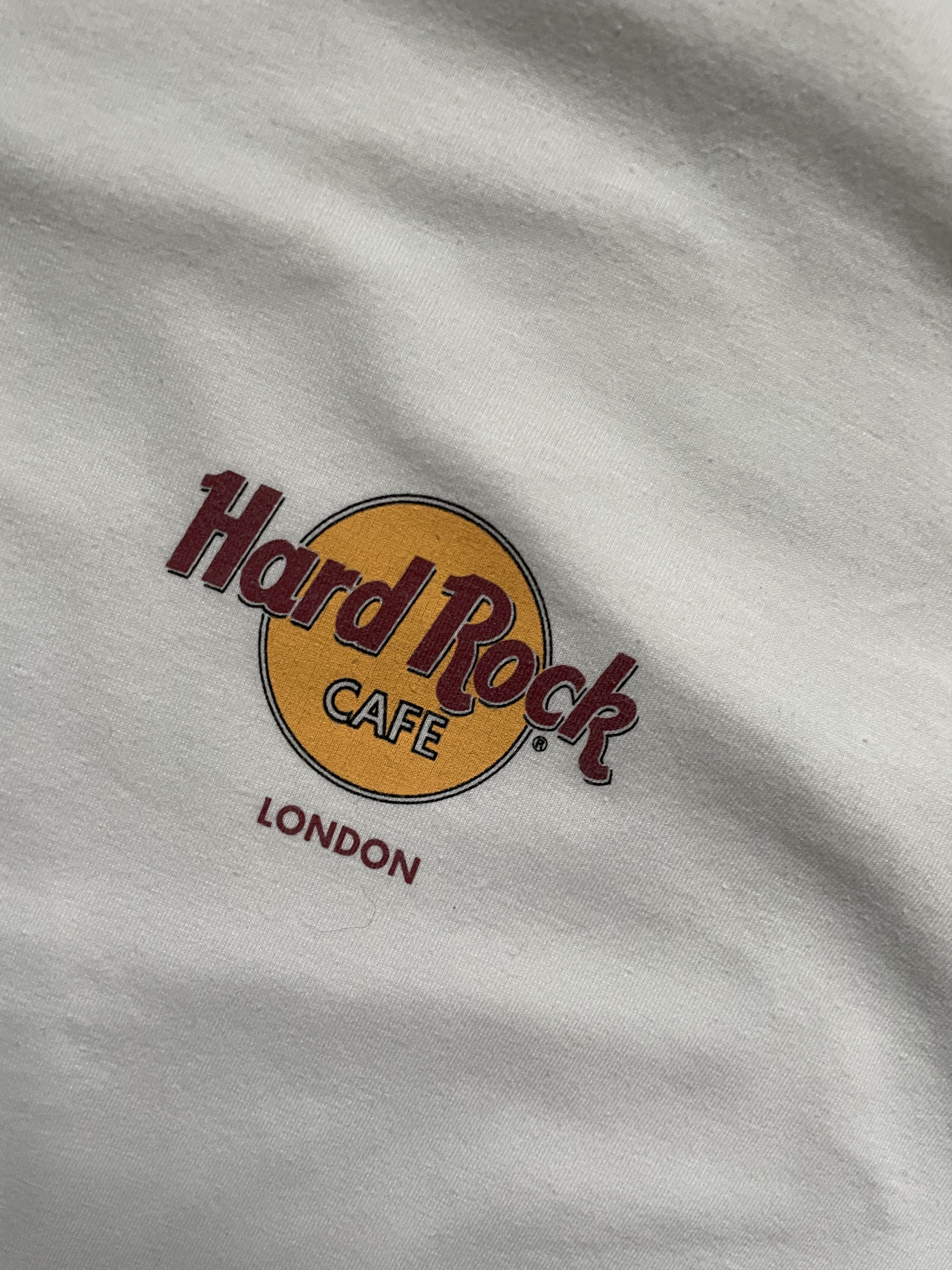 Hard Rock Cafe VINTAGE 90S HARD ROCK CAFÉ LONDON WHITE ORIGINAL 1971 CAFE Size US XL / EU 56 / 4 - 4 Thumbnail