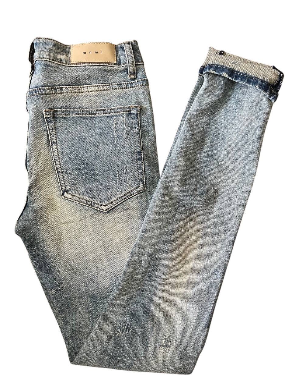 If Six Was Nine Japanese Brand MNML Distressed Skinny Jeans Size US 28 / EU 44 - 15 Thumbnail