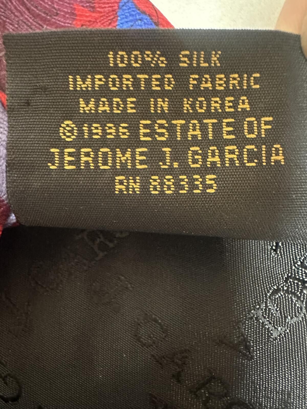 Other Vintage J. Garcia 100% silk tie red/blue/burgundy/grey bold Size ONE SIZE - 4 Thumbnail