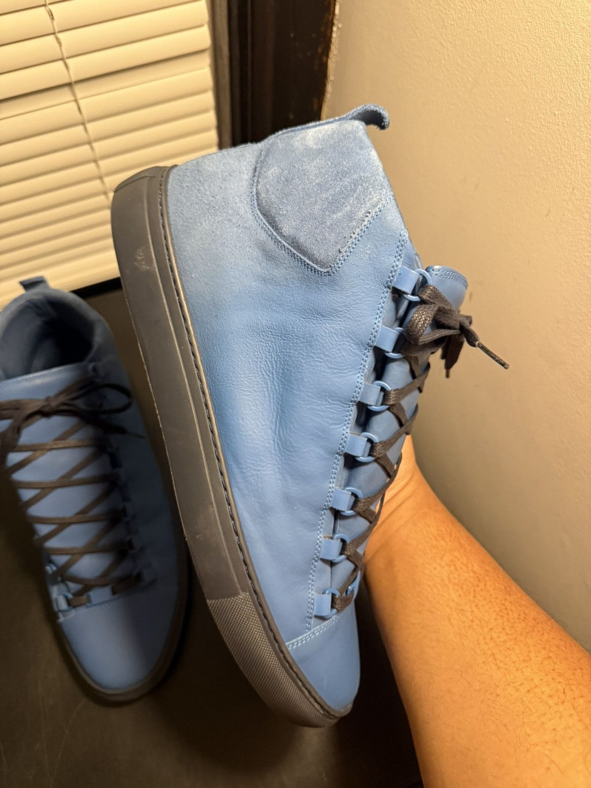 Balenciaga Balenciaga Arena Blue Half Leather Half Suede Sneakers 12 US Size US 12 / EU 45 - 9 Thumbnail