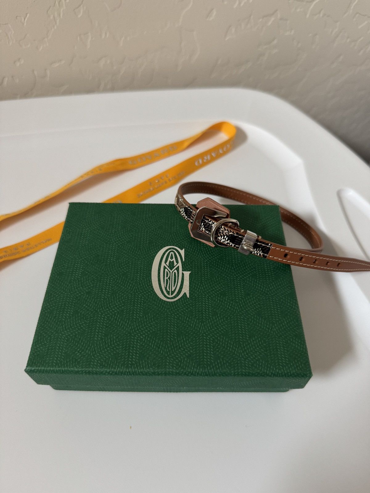 Goyard Goyard dog collar used for a photo and wiped off like NEW Size ONE SIZE - 1 Thumbnail