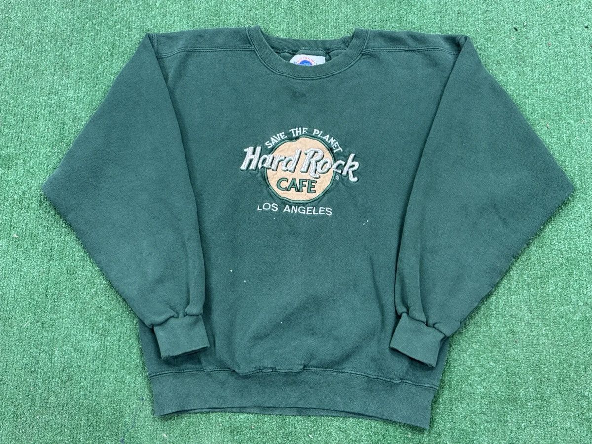 Hard Rock Cafe × Vintage Vintage 90s Hard Rock Cafe Los Angeles Crewneck Sweatshirt Size US M / EU 48-50 / 2 - 1 Thumbnail