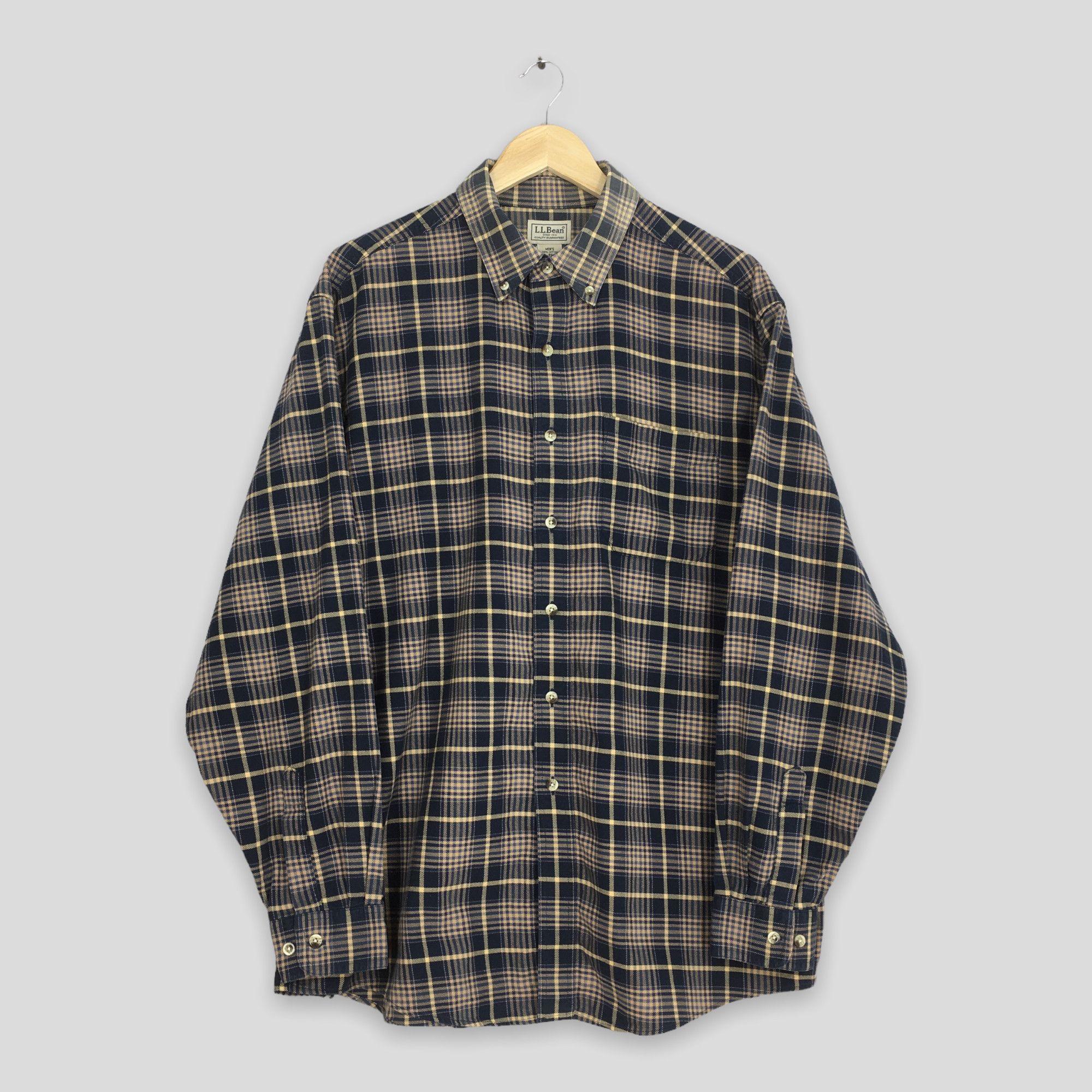 image of Vintage Ll Bean Tartan Checkered Flannel Shirt Xlarge, Men's