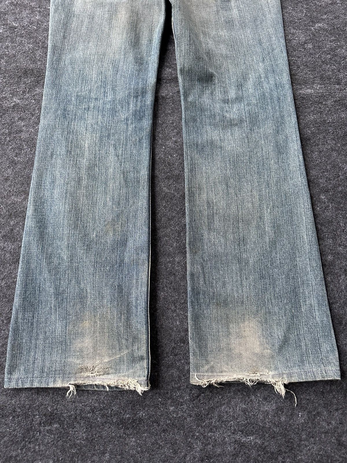 Levi's Vintage Levis Black Star Flare Dirty Style Denim D465 Size US 31 - 6 Thumbnail
