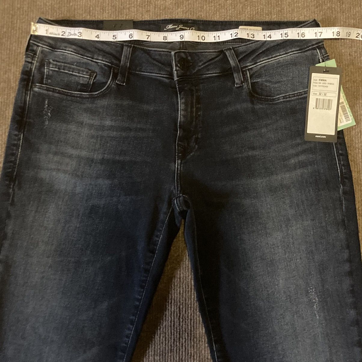 Mavi NEW Mavi Emma Boyfriend Jeans 32 Ink Used Tribeca 2010s Size 33" - 7 Thumbnail