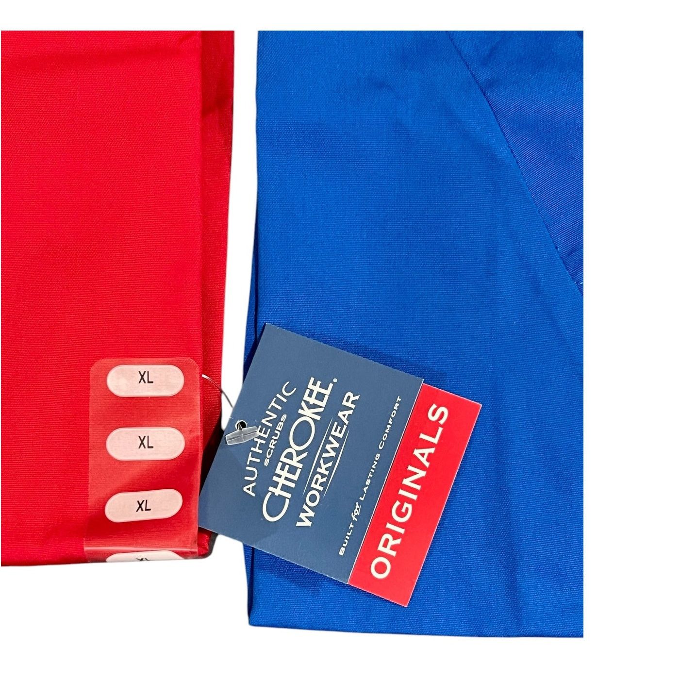 Cherokee XL Cherokee Scrub Top-Set of 2-Red Blue-Solid-3 Pocket Size XL / US 12-14 / IT 48-50 - 4 Thumbnail