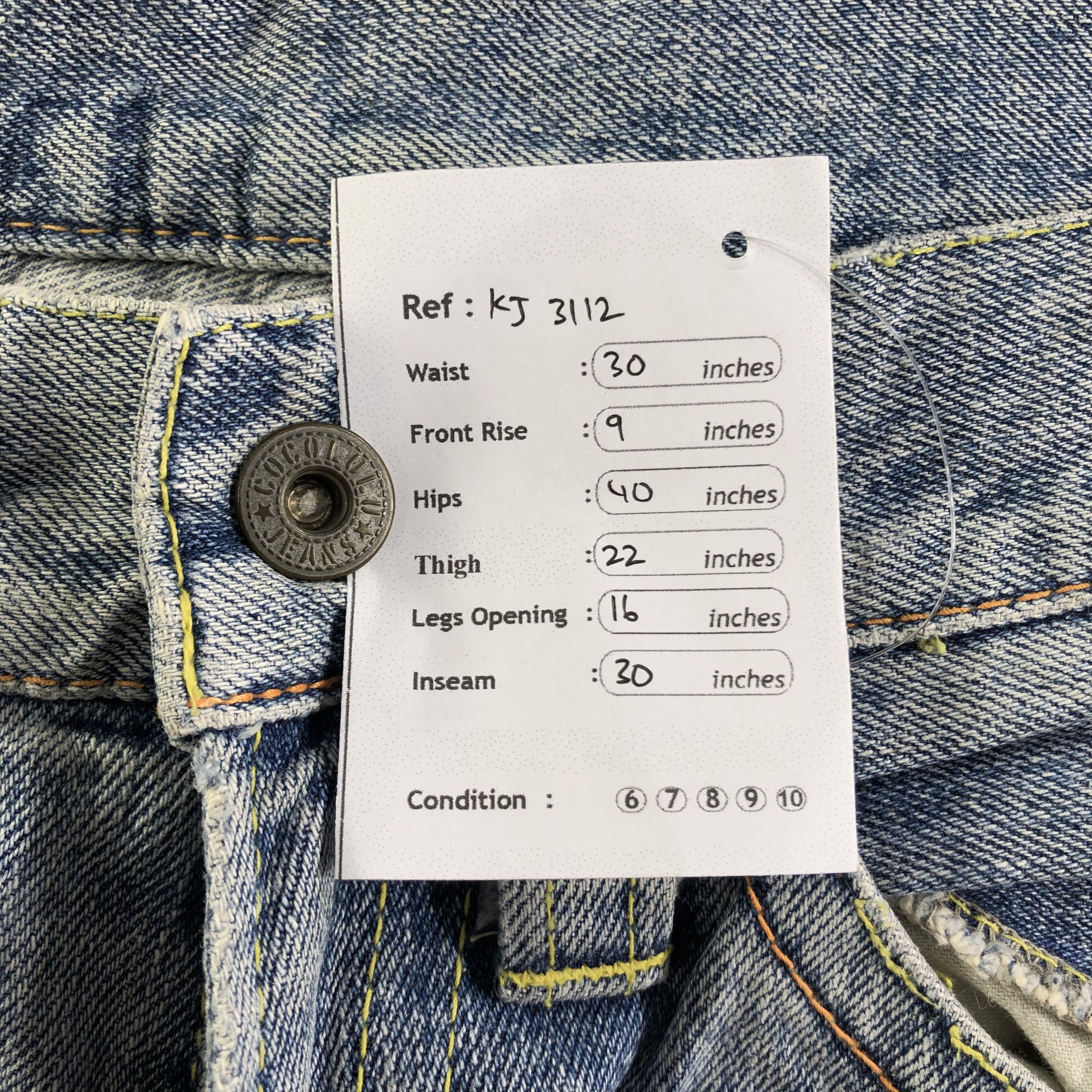 Japanese Brand Japanese Co&Lu Jeans Ripped Denim KJ3112 Size US 30 / EU 46 - 12 Thumbnail