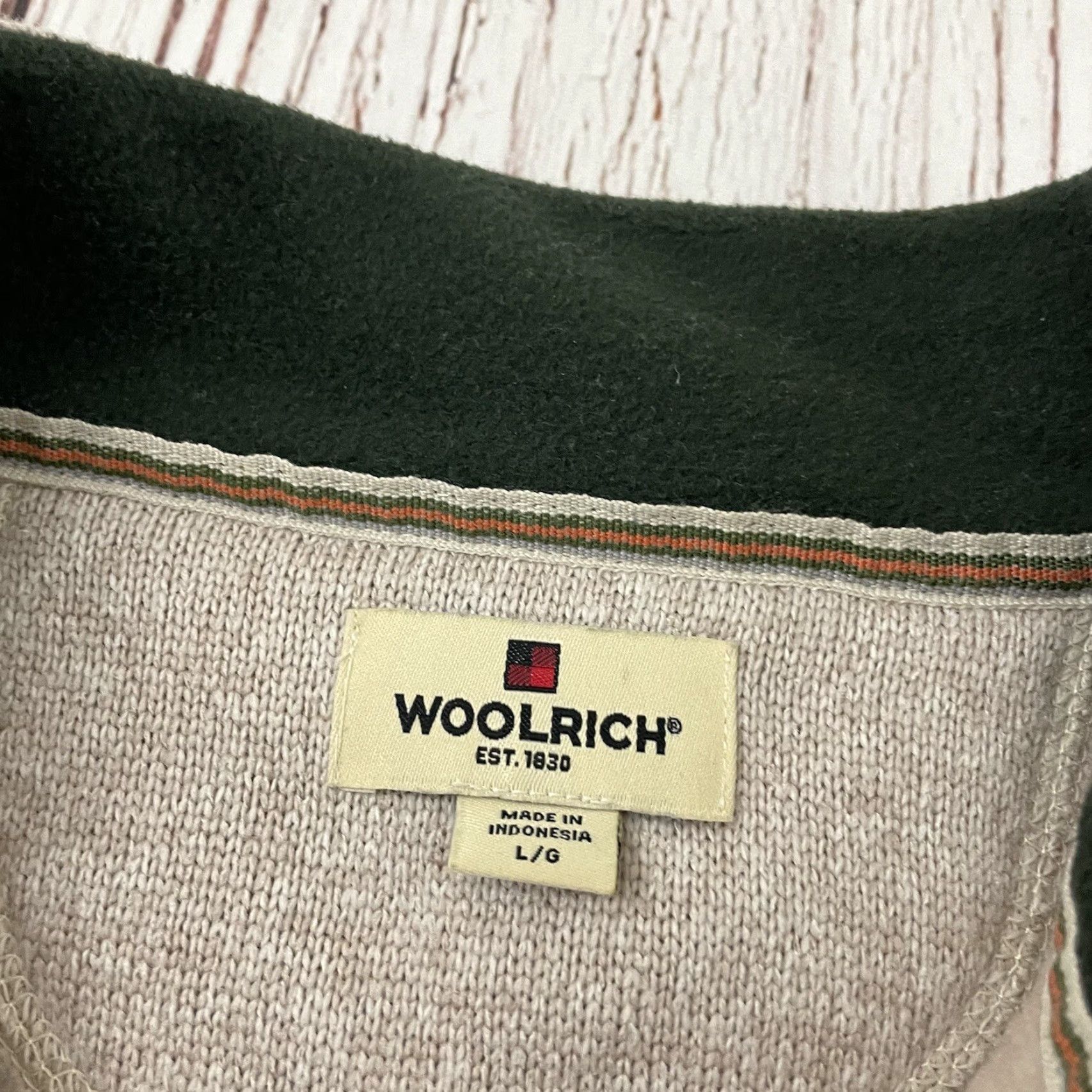 Vintage Woolrich 1/4 Zip Jacket Pullover Mens Large Beige Woolrich Jacket 1/4 Zip Beige Mens Large Size US L / EU 52-54 / 3 - 2 Thumbnail