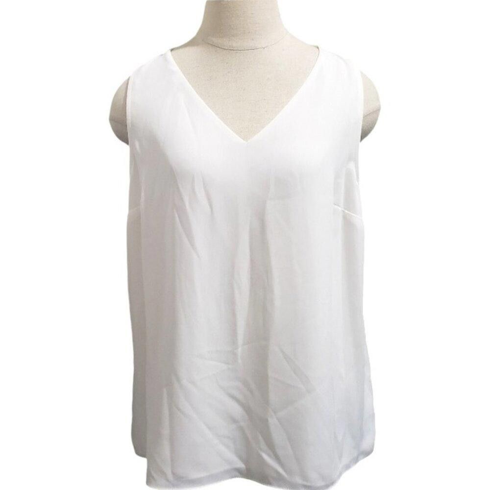 Nine West CT1849 Nine WEst Sleeveless Cream Top M Size M / US 6-8 / IT 42-44 - 1 Thumbnail