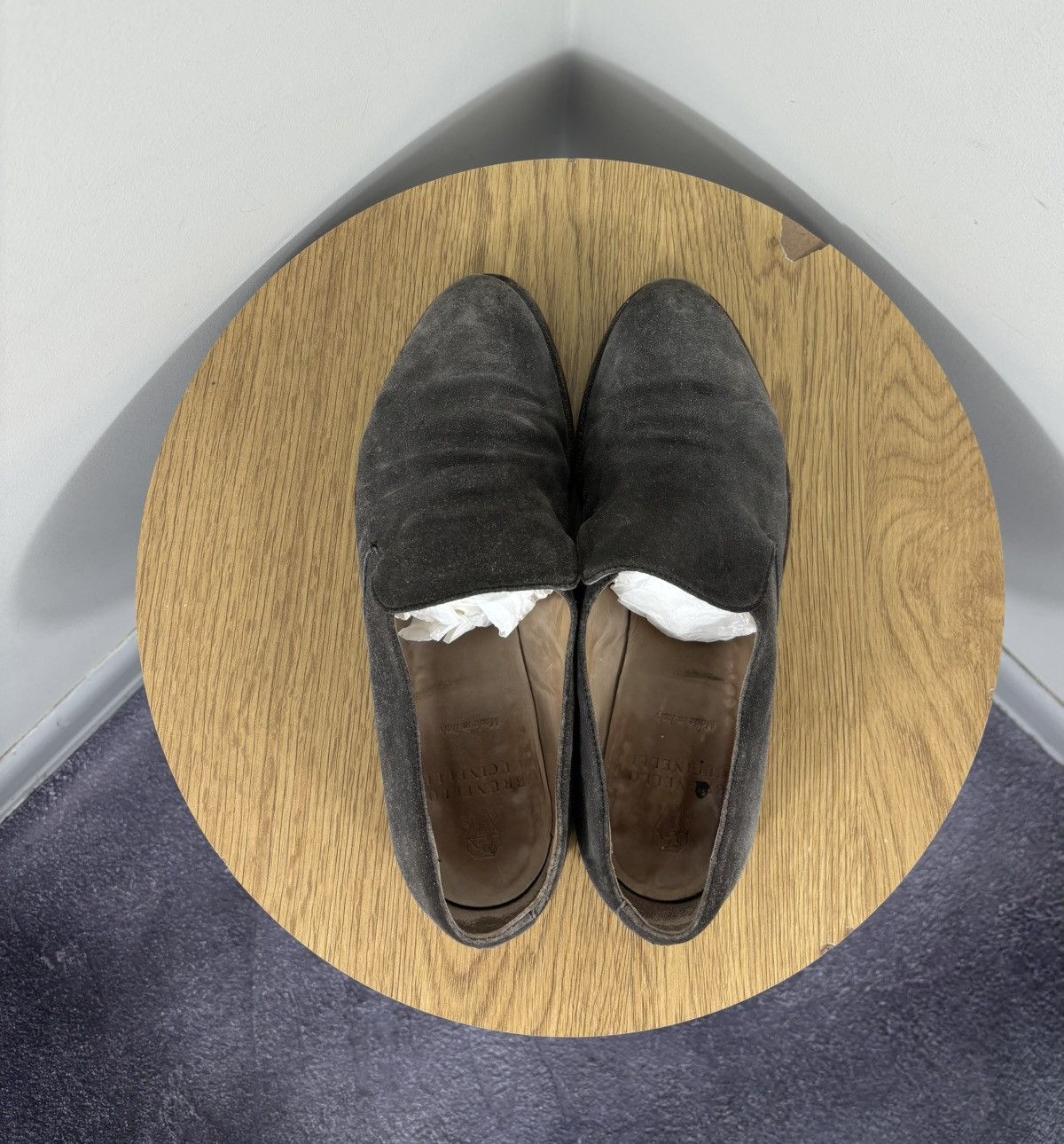 Brunello Cucinelli Brunello Cucinelli Italian Luxury Gray Suede Loafers Shoes Size US 10 / IT 40 - 13 Thumbnail
