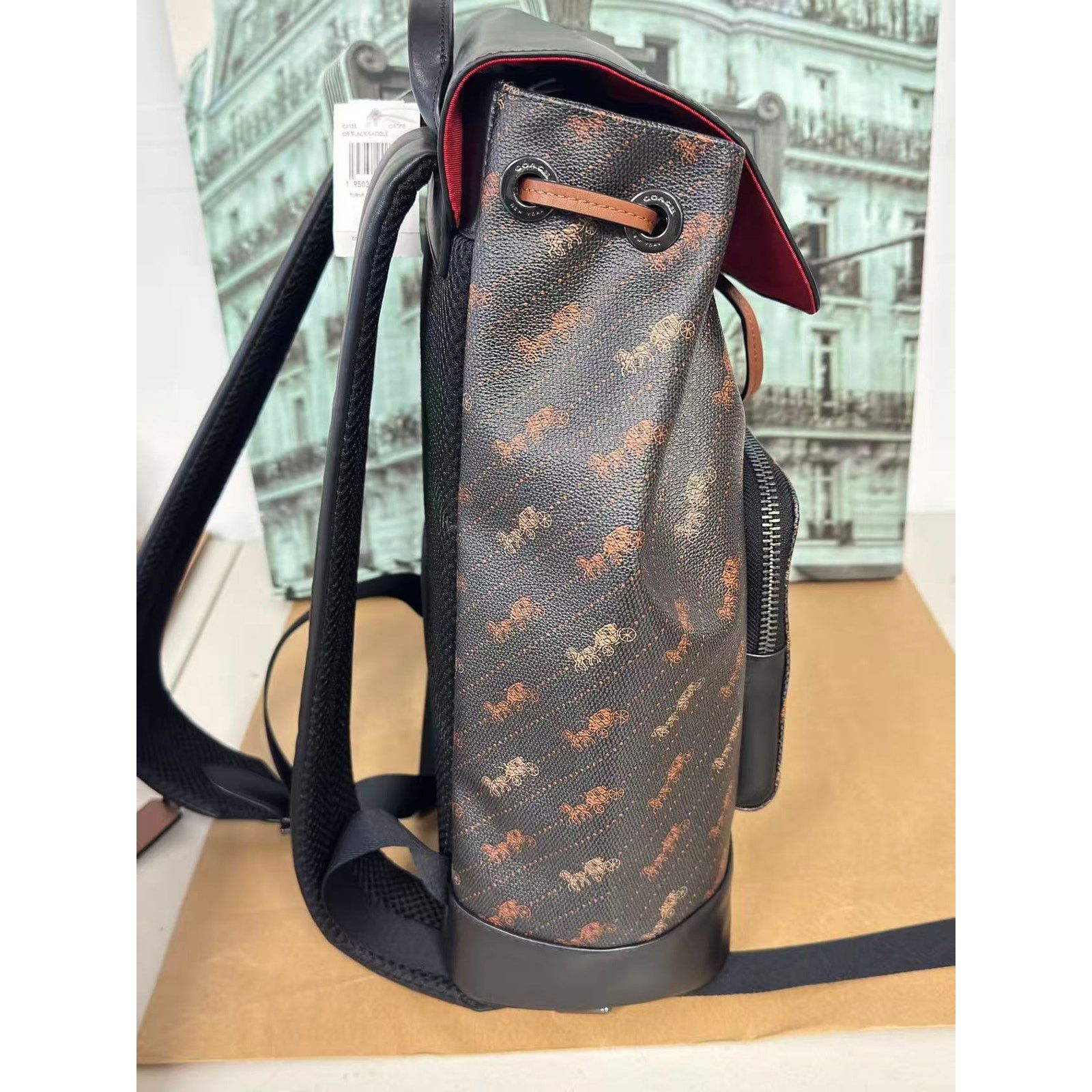 Coach Coach C4135 Turner Backpack Horse And Carriage Dot IN BLACK Size ONE SIZE - 3 Thumbnail