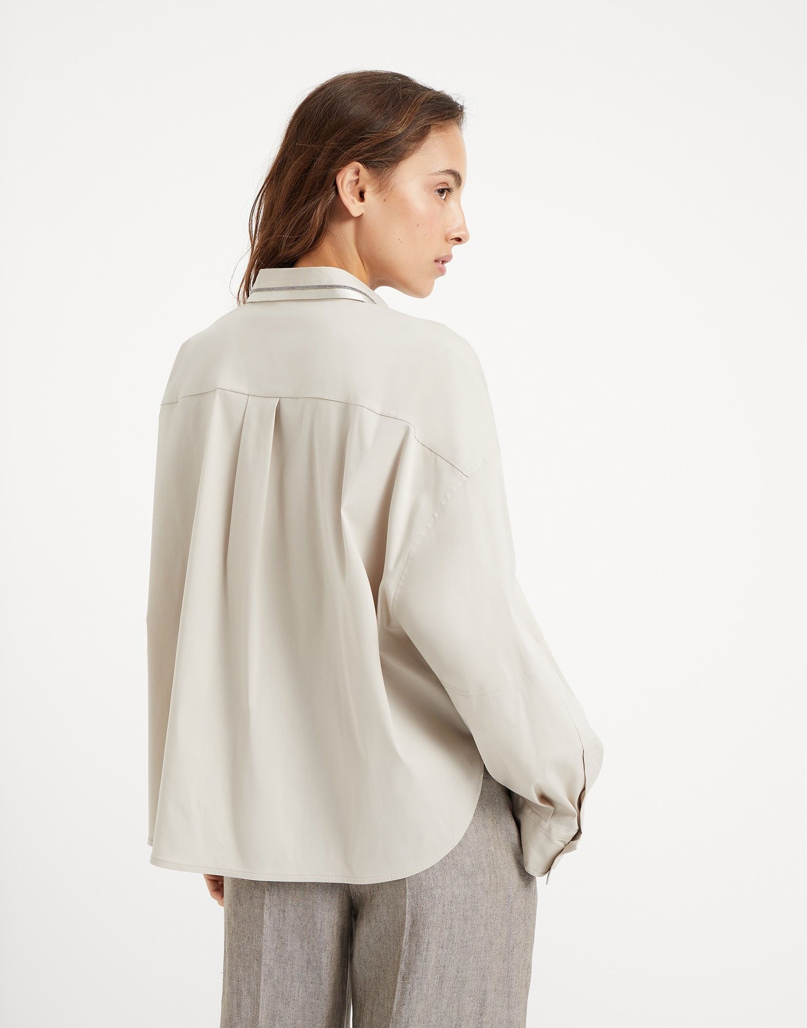 Brunello Cucinelli o1w1db10825 Blouse in Medium Brown Size XL / US 12-14 / IT 48-50 - 2 Thumbnail