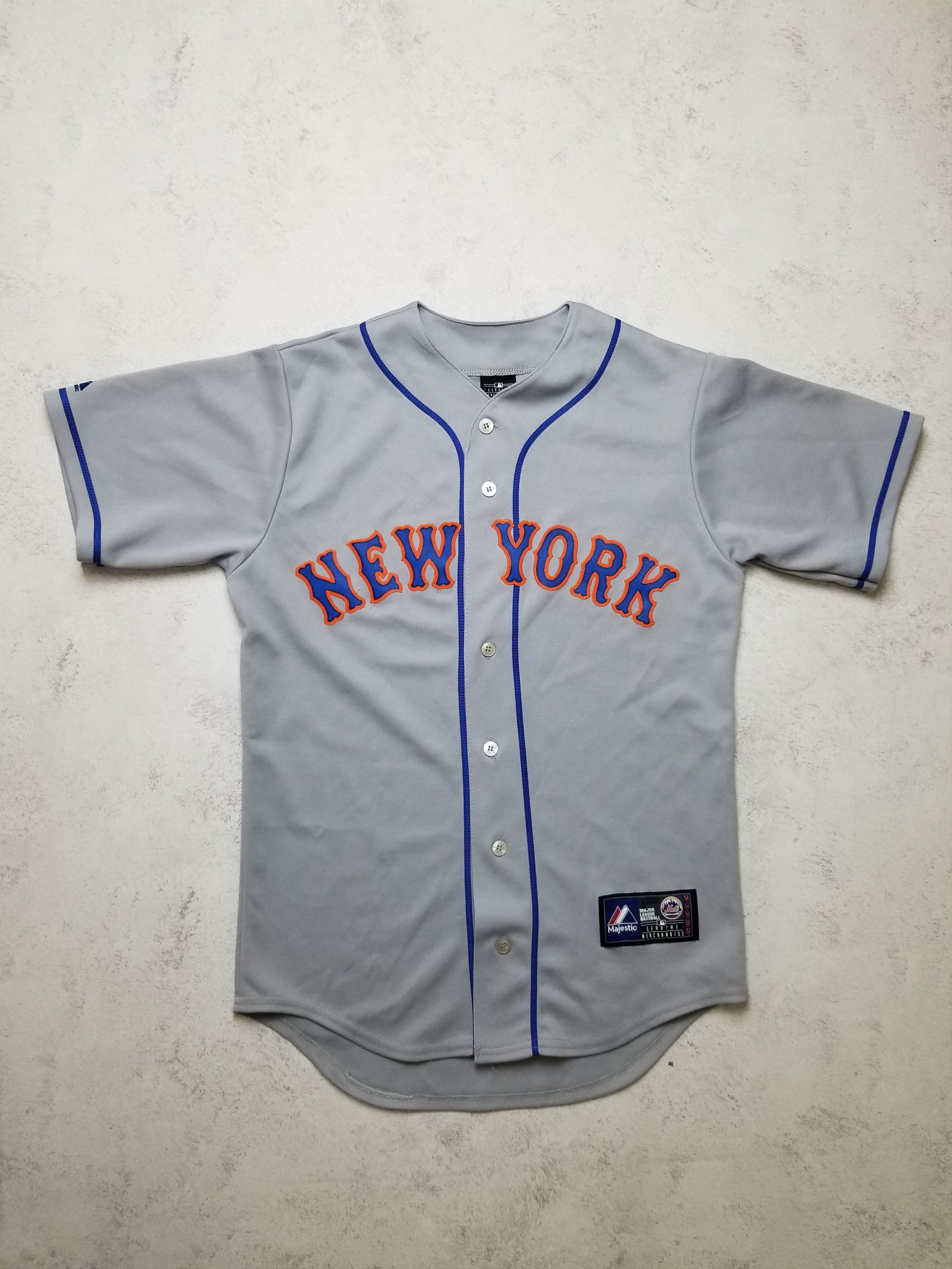 VTG Majestic New York Mets Blank Stitched MLB Jersey
