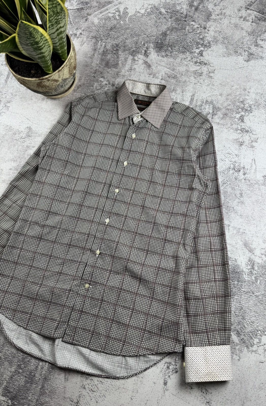 Etro Etro Milano 39 IT Full Monogram Button Classic Shirt Size US M / EU 48-50 / 2 - 3 Thumbnail