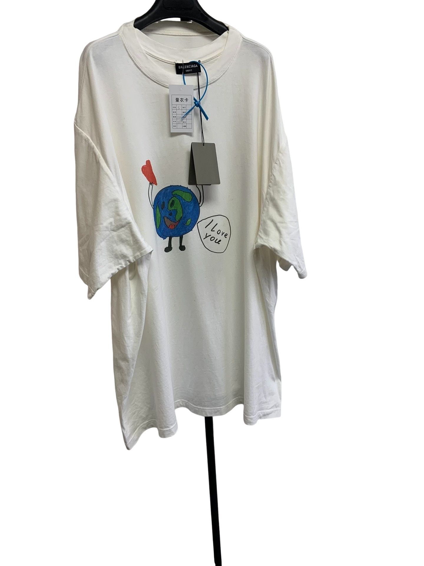 Balenciaga Balenciaga Earth Graphic I Love You T-Shirt S Size US S / EU 44-46 / 1 - 1 Thumbnail